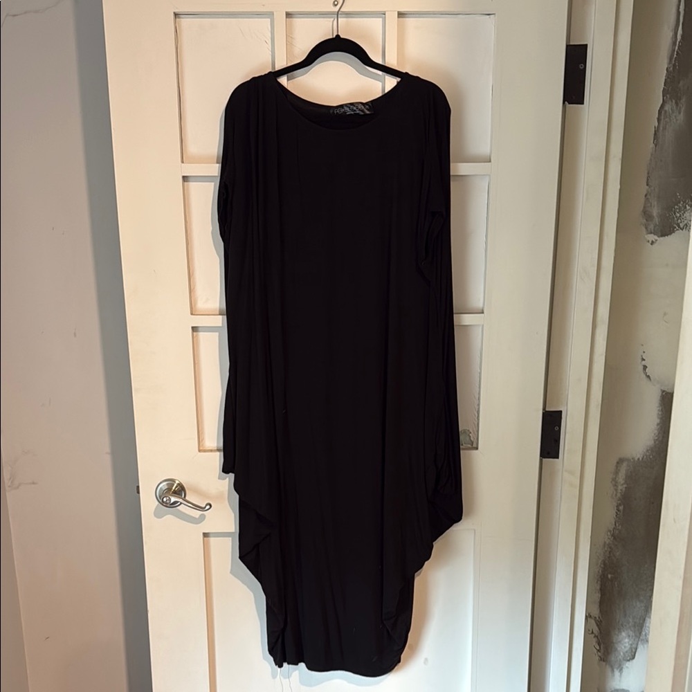 Foxblood Long Drapey Dress with Pockets